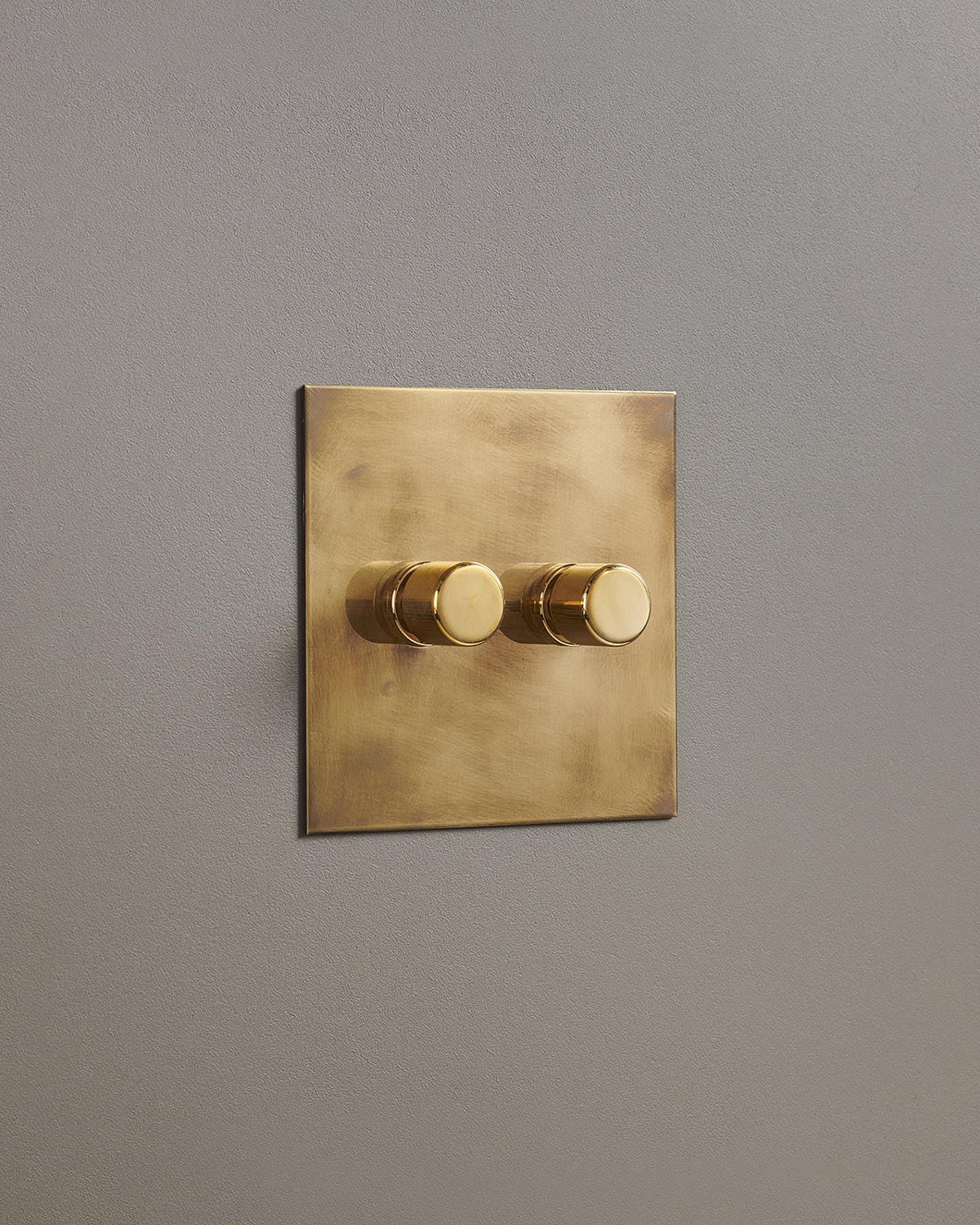 F&L Aged Brass Dimmer Switch - 2 Gang TEST