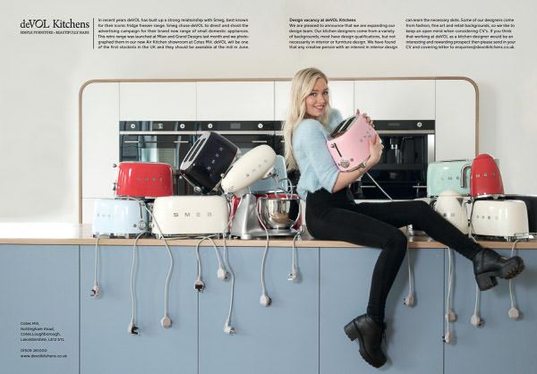 Photoshoot of our Air Kitchen with Smeg’s lovely new retro kettles, toasters and mixers.