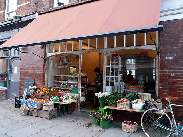 Leila's Shop in Shoreditch on Calvert Avenue and next door the Cafe