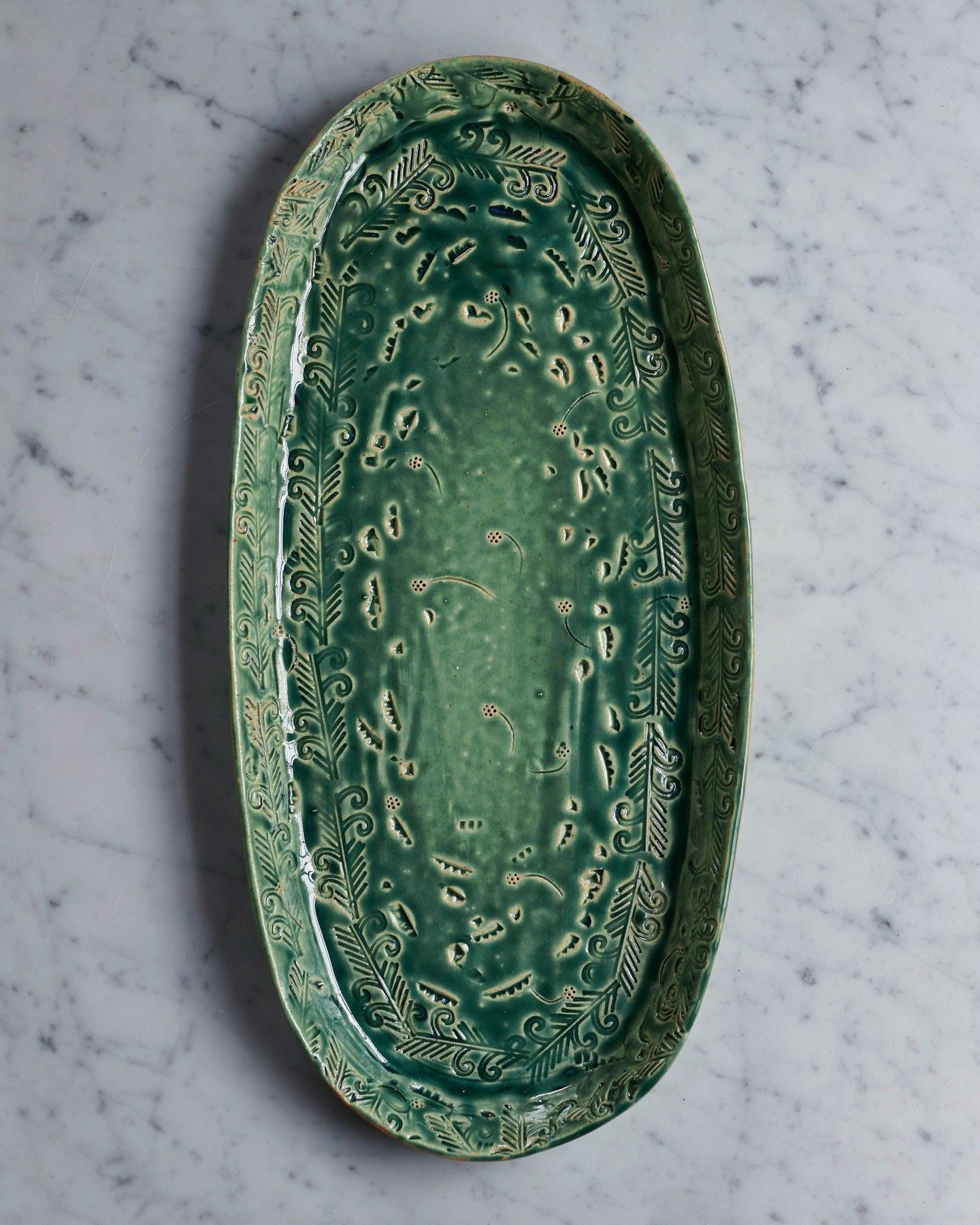 Oval Heirloom Platter - Sea Green (Second)