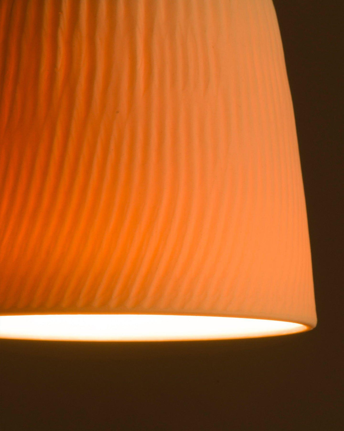 Large Chattered Beaker Porcelain Pendant Light TEST