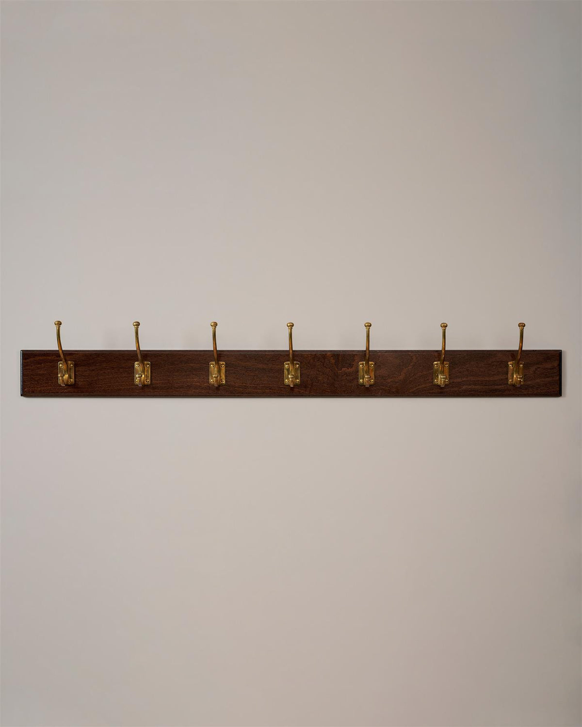 The Edwardian Coat Hook Rack - 7 Hooks, Mahogany Finish TEST