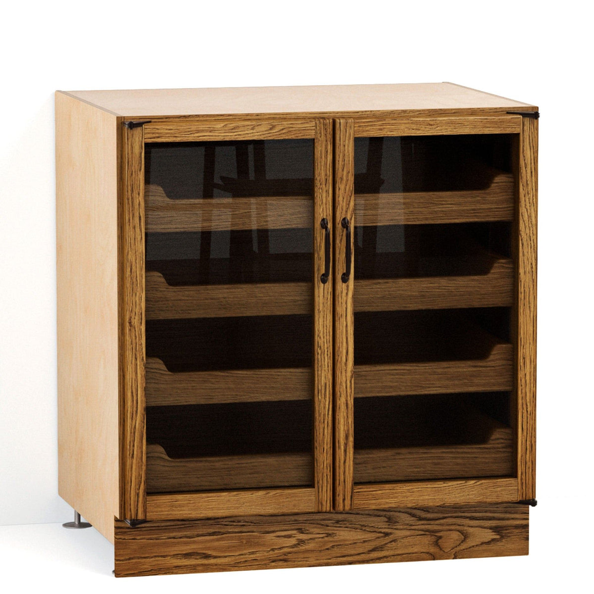 32 5/8" Glazed Base Cabinet with Internal Drawers