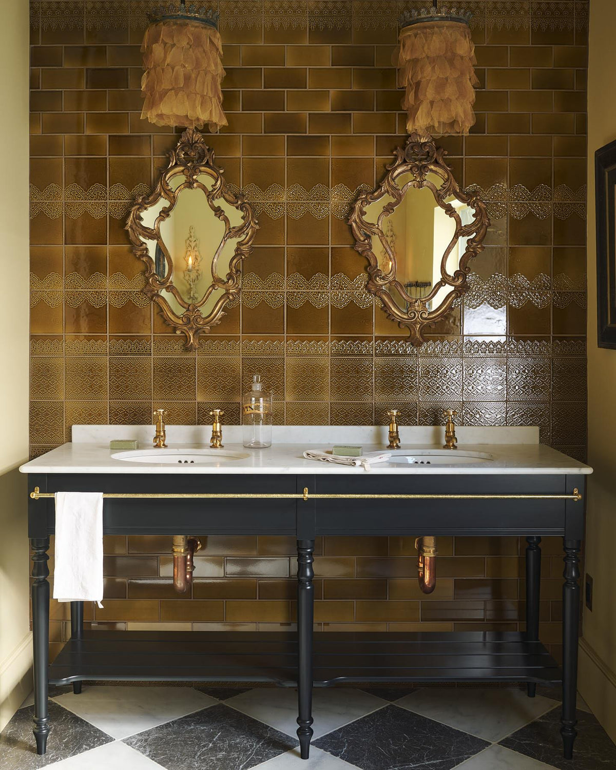 Sepia Lace Market Tiles - Plain Square TEST
