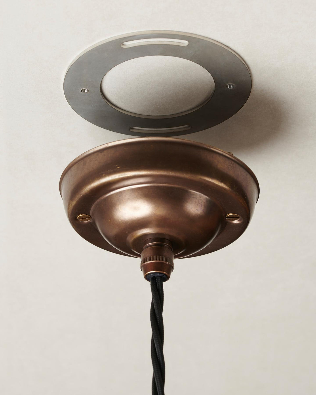The Crackle Pendant Light - Large, Antiqued Brass TEST