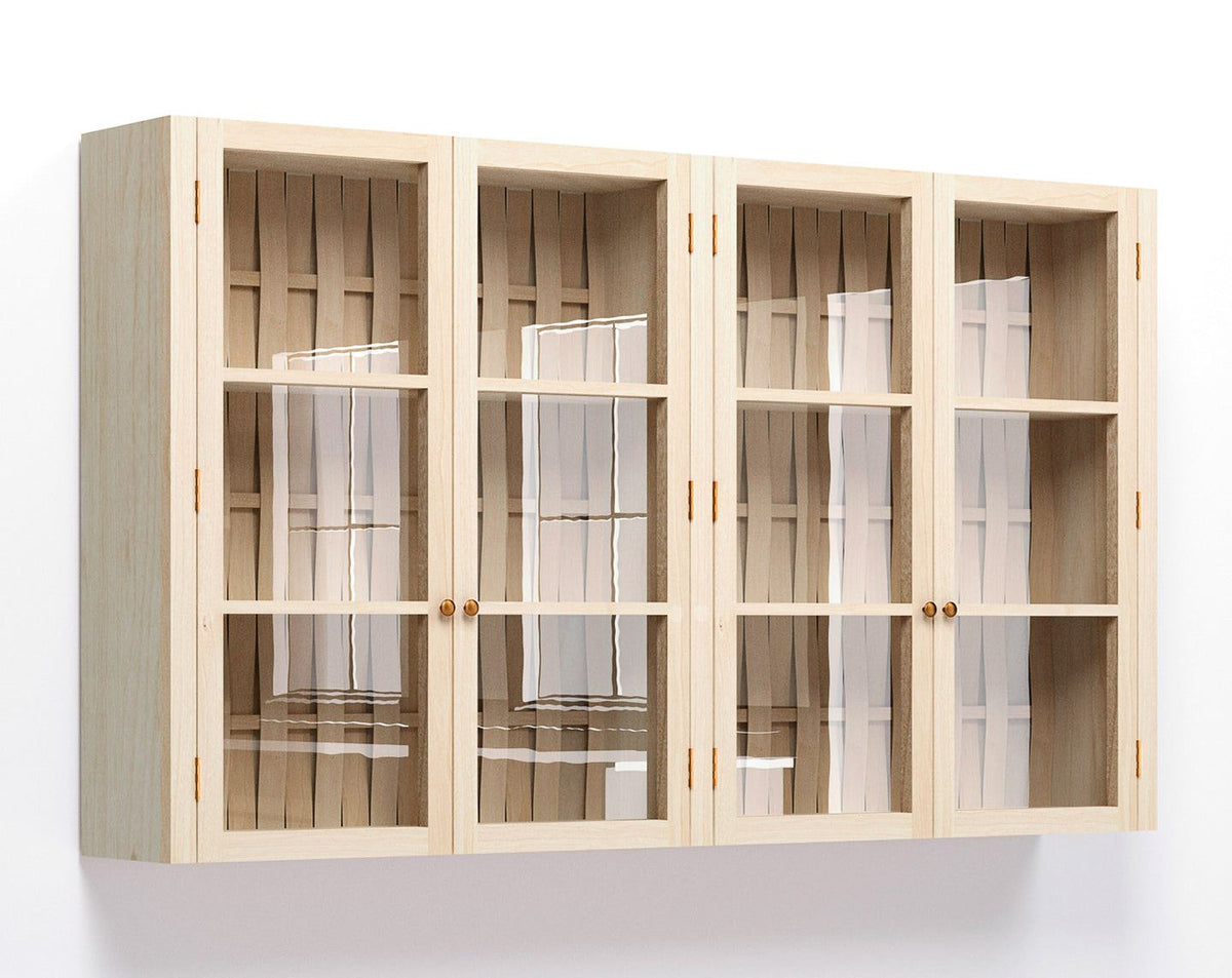 61 3/4" Double Door Glazed Wall Cupboard