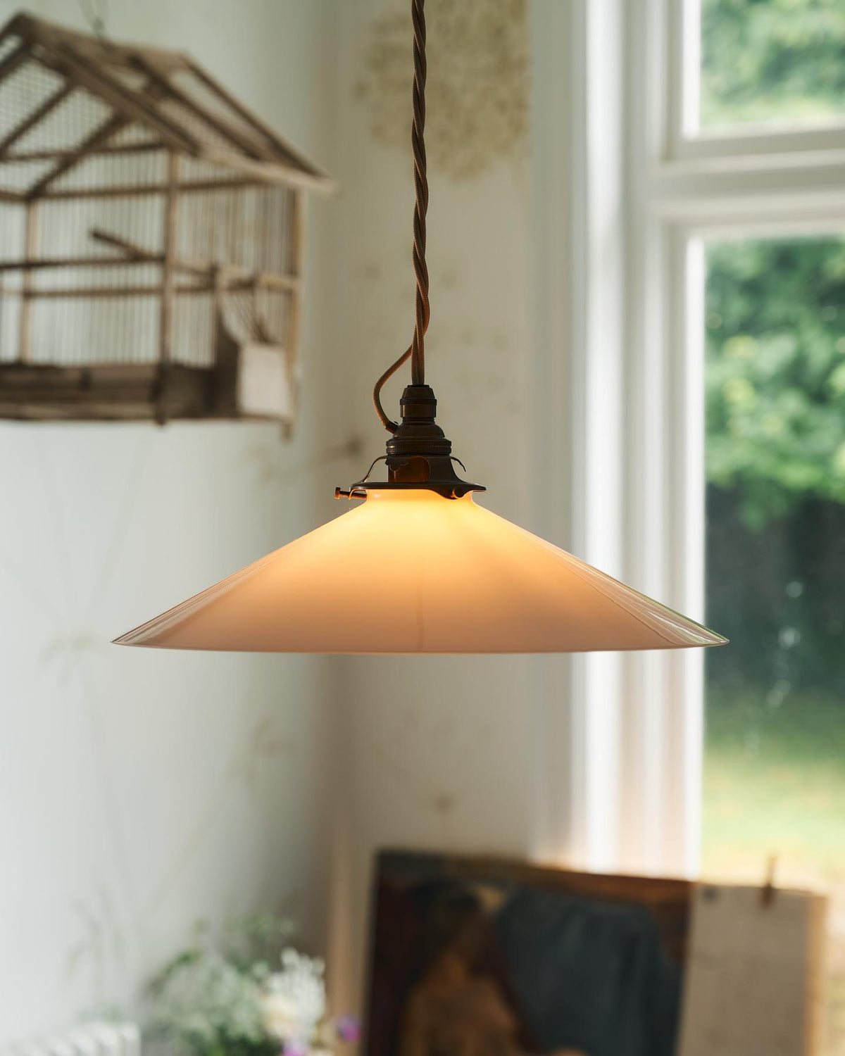 The Milk Glass Pendant Light TEST