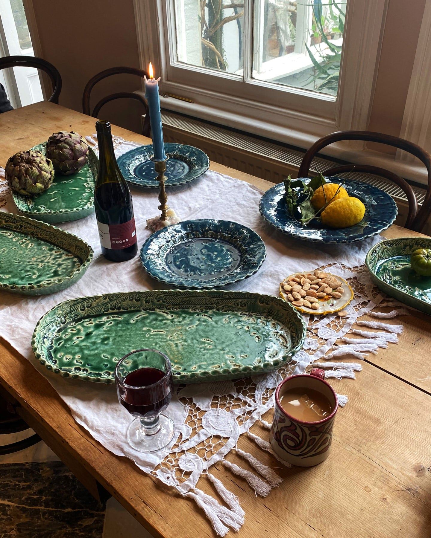 Oval Heirloom Platter - Indigo Blue (Second)