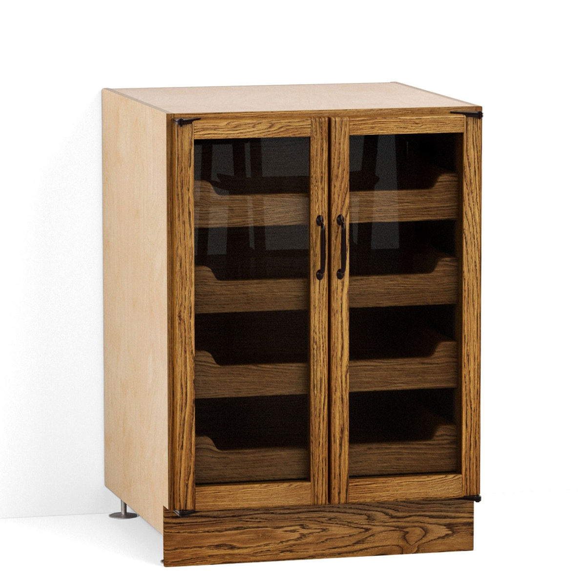 24 3/4" Glazed Base Cabinet with Internal Drawers