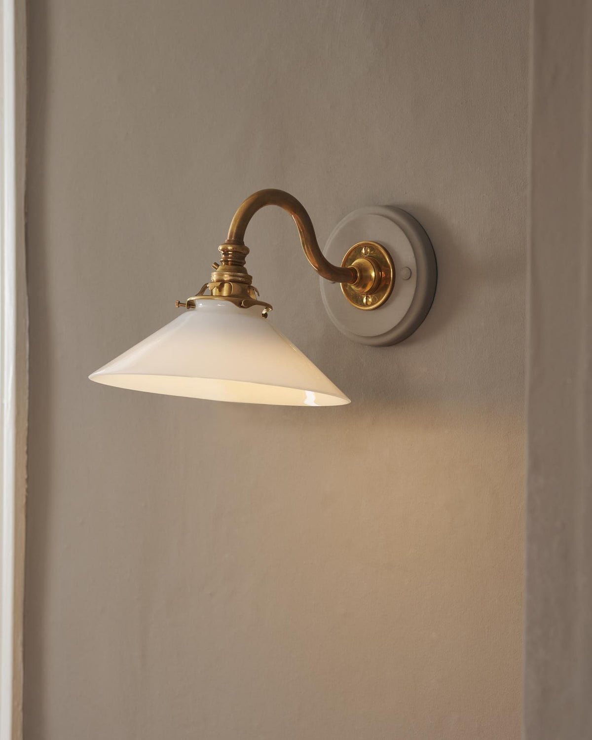 The Heirloom Wall Light with Milk Glass Shade TEST