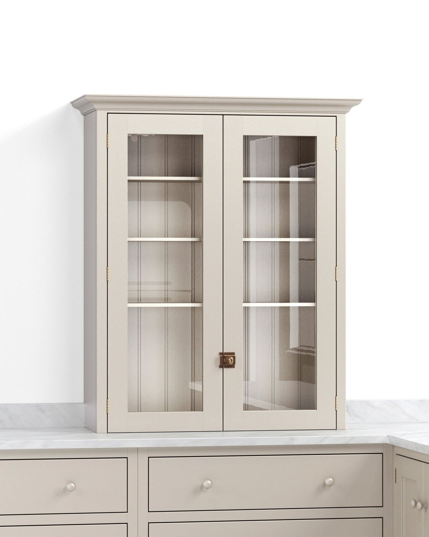 35 3/8" Glazed Countertop Cupboard