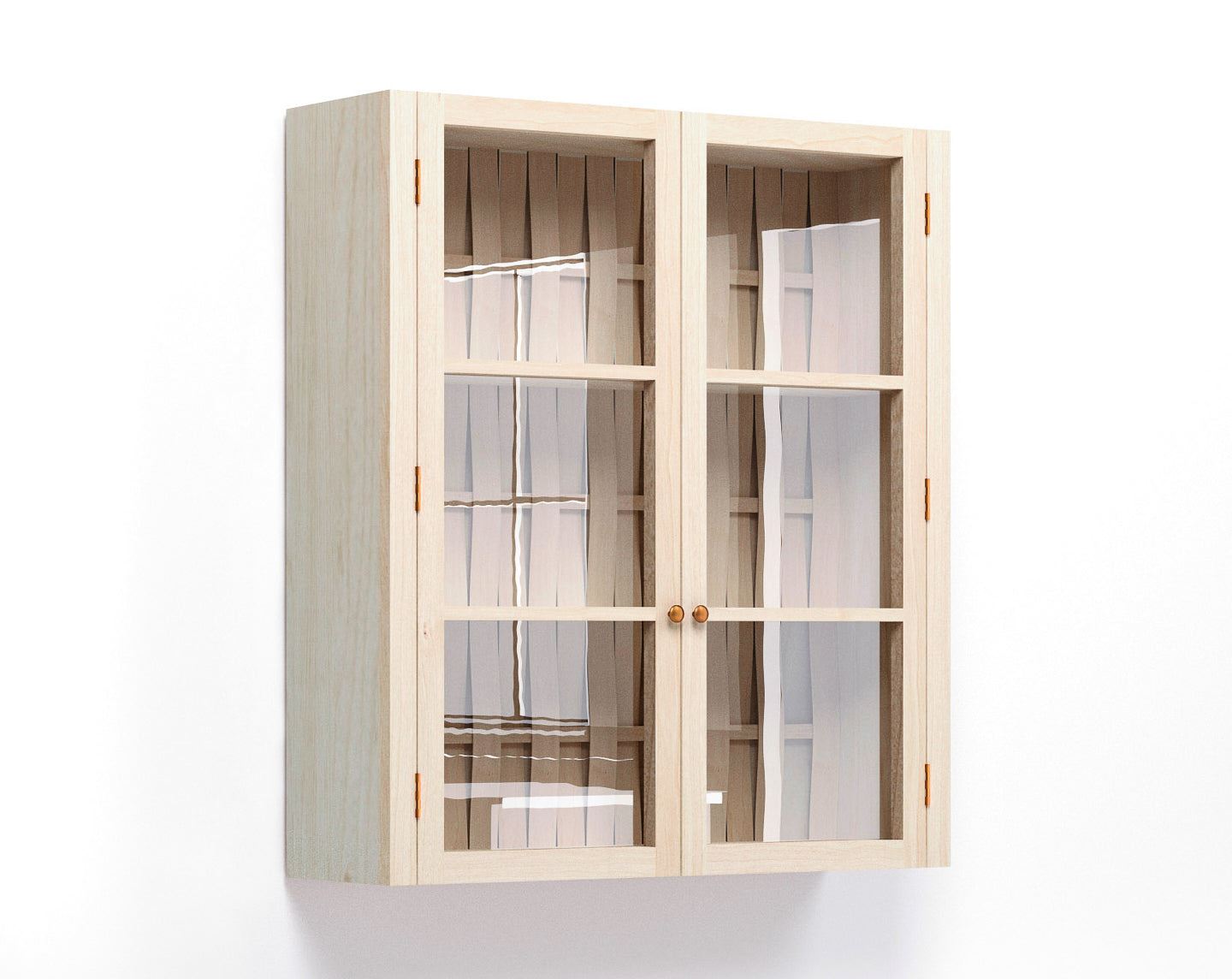 31 1/2" Double Door Glazed Wall Cupboard