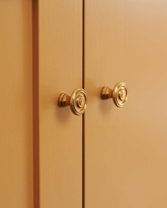 The Button Knob - Heirloom Brass