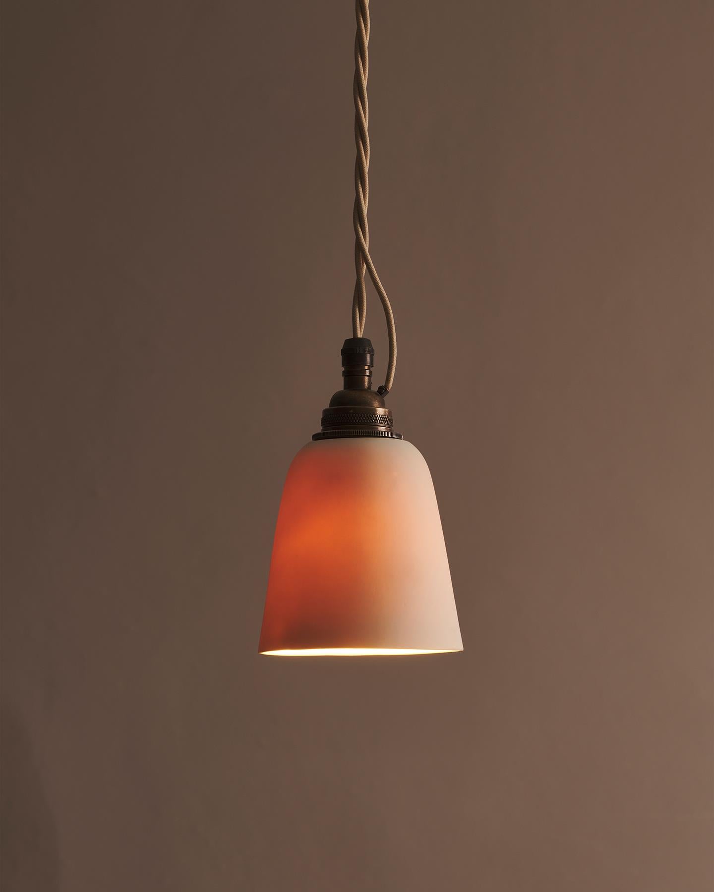 Large Plain Beaker Porcelain Pendant Light