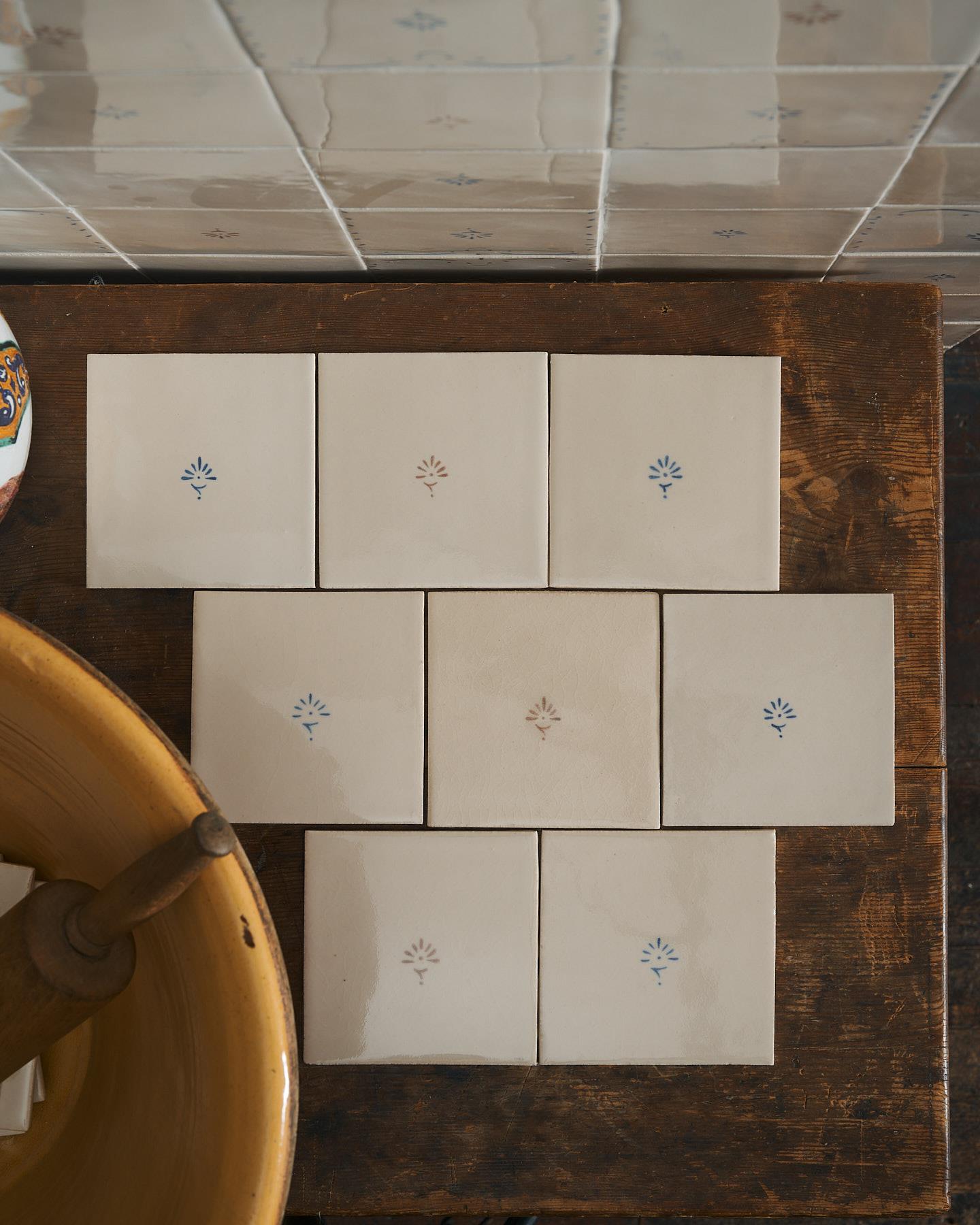 Ditsy Delft Tile - Ditsy in Sepia