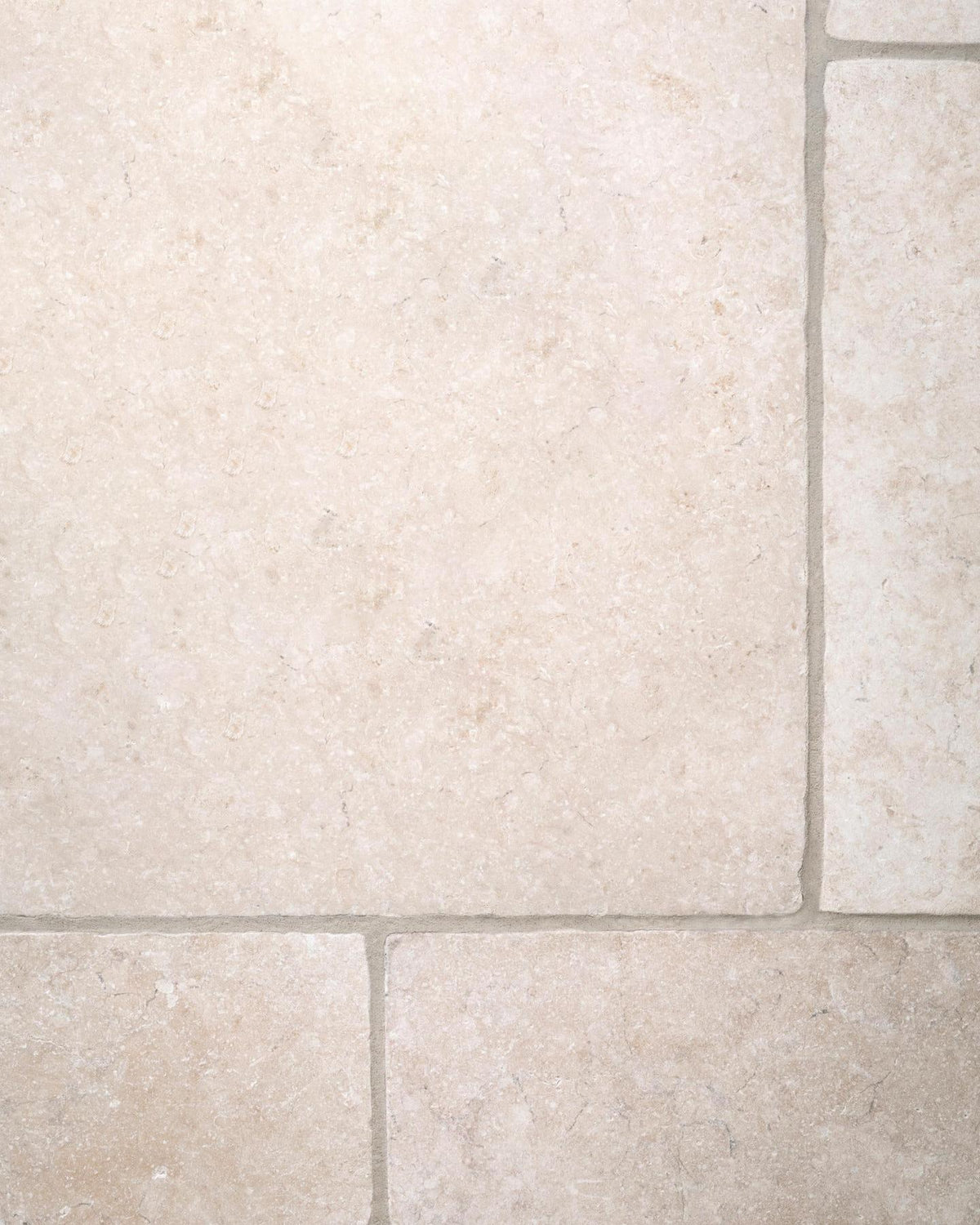 Light Jerusalem Tumbled Limestone - 23 5/8" x free lengths (5/8" thick) TEST