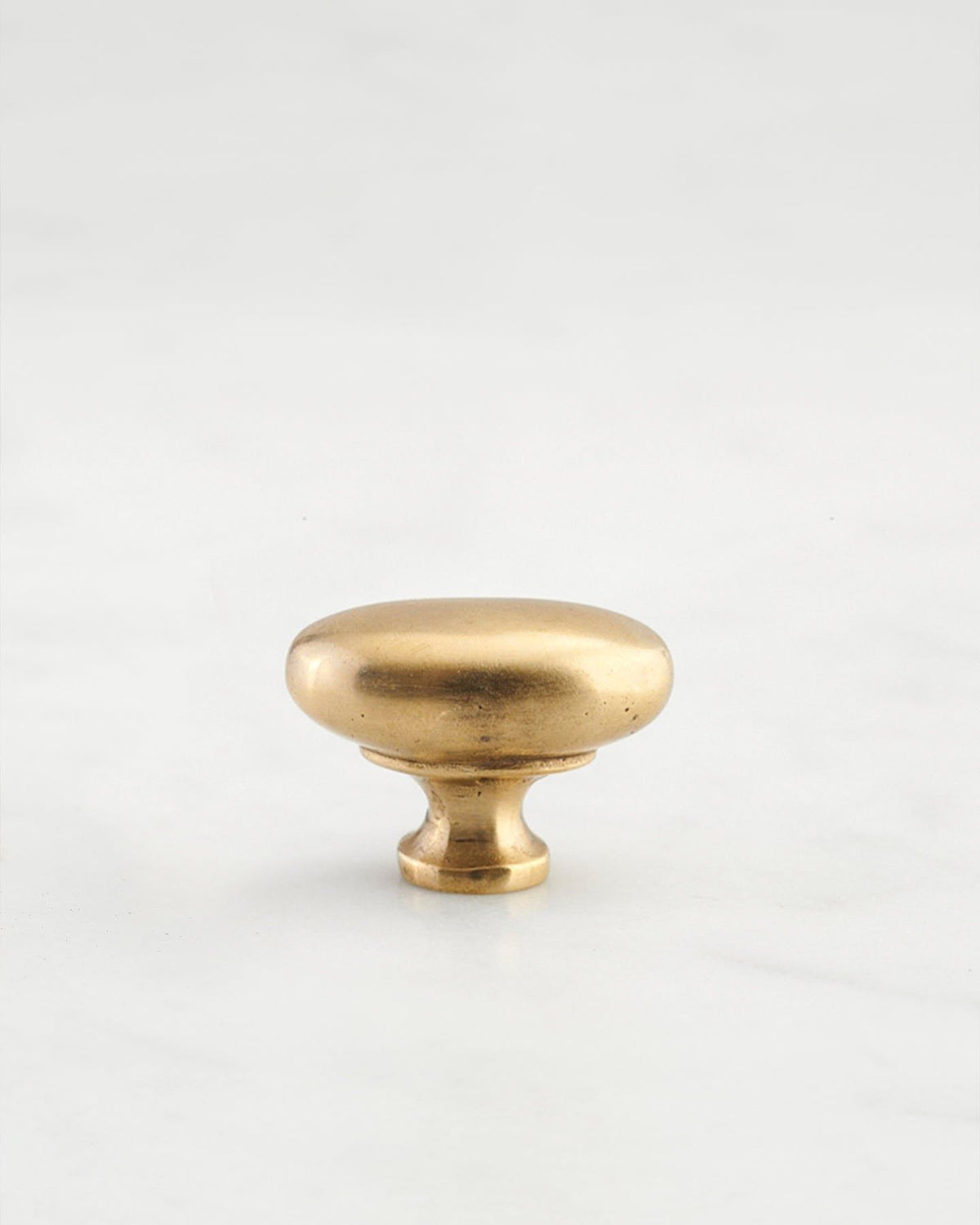 Aged Brass Oval Knob - Petite TEST