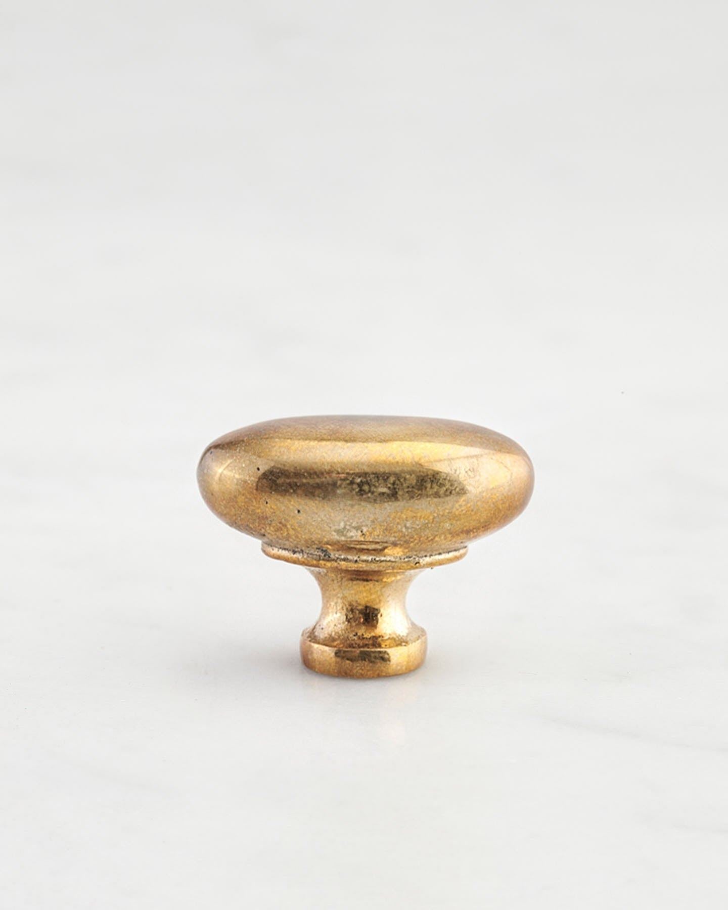 Polished Bronze Oval Knob - Small