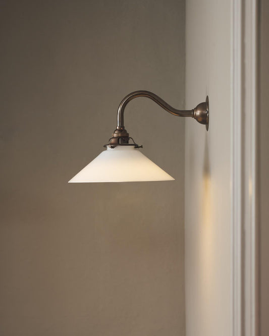 The Mini Milk Glass Wall Light