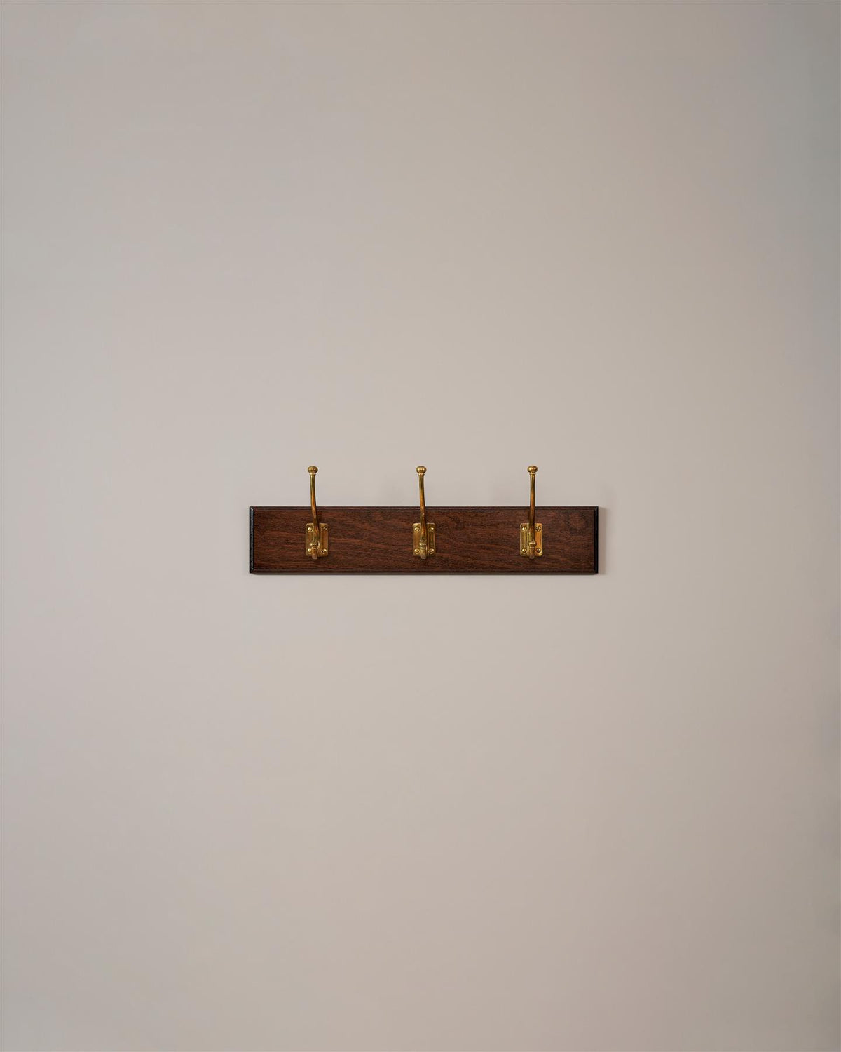 The Edwardian Coat Hook Rack - 3 Hooks, Mahogany Finish TEST