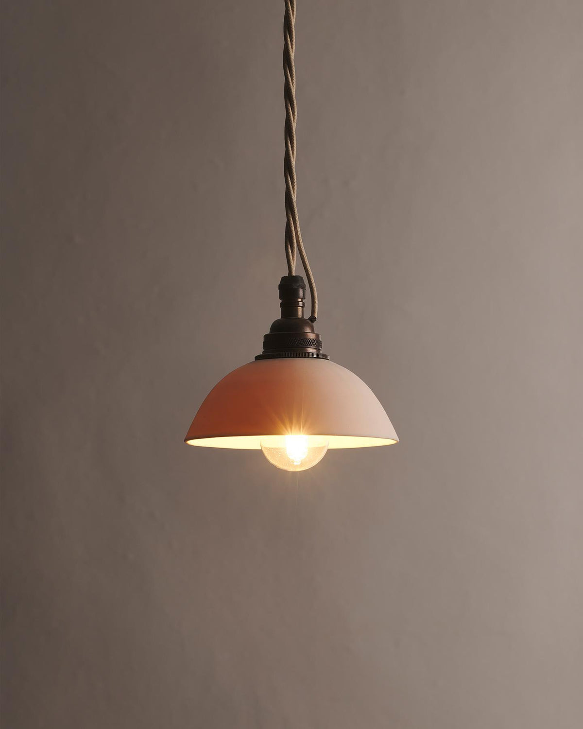 Plain Rice Bowl Porcelain Pendant Light TEST