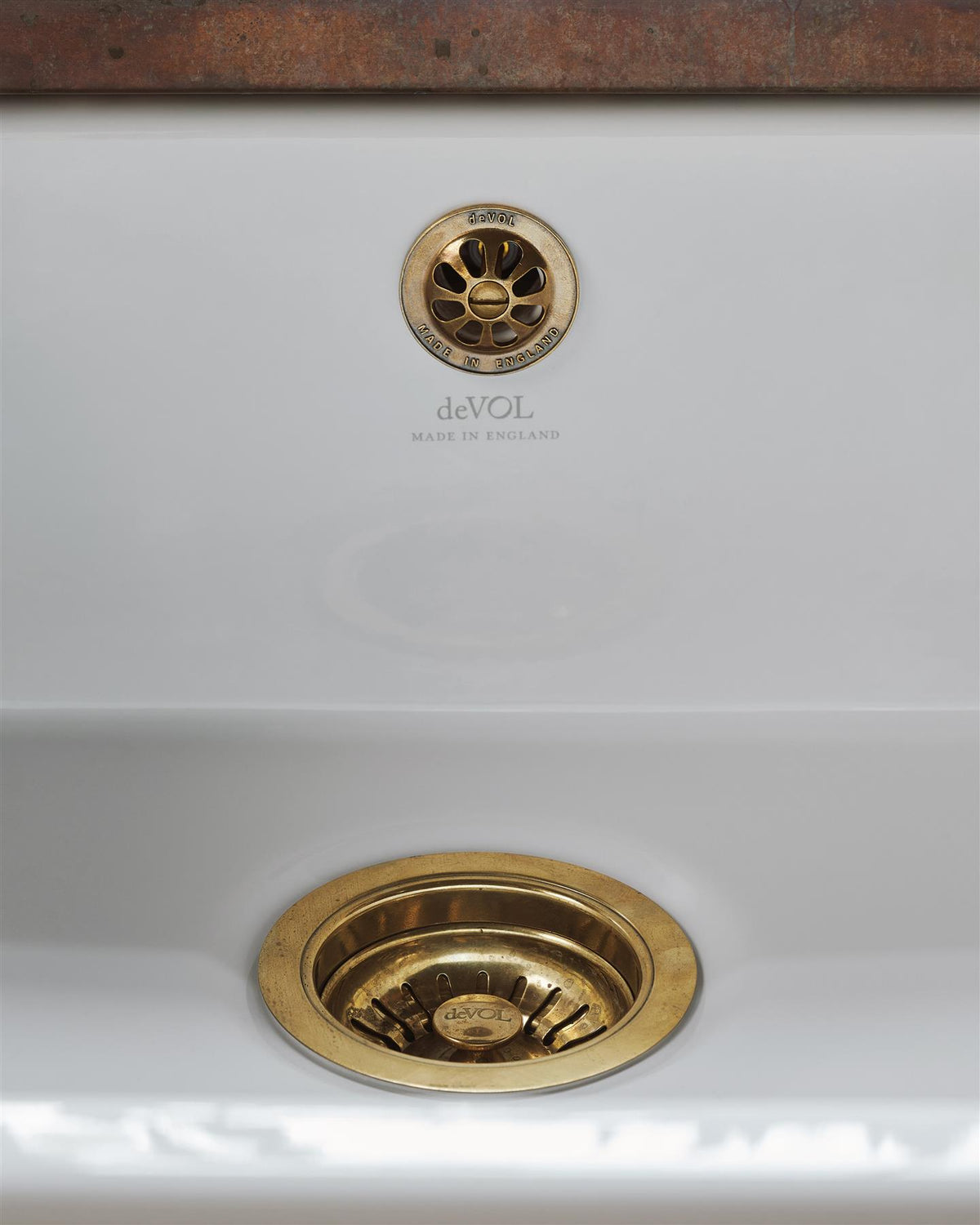 deVOL Brass Basket Waste Strainer & Overflow Kit - deVOL Cover TEST