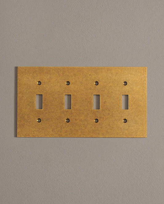 deVOL Aged Brass Toggle Switch Plate