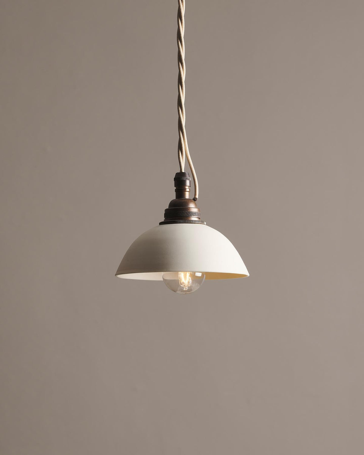 Plain Rice Bowl Porcelain Pendant Light TEST
