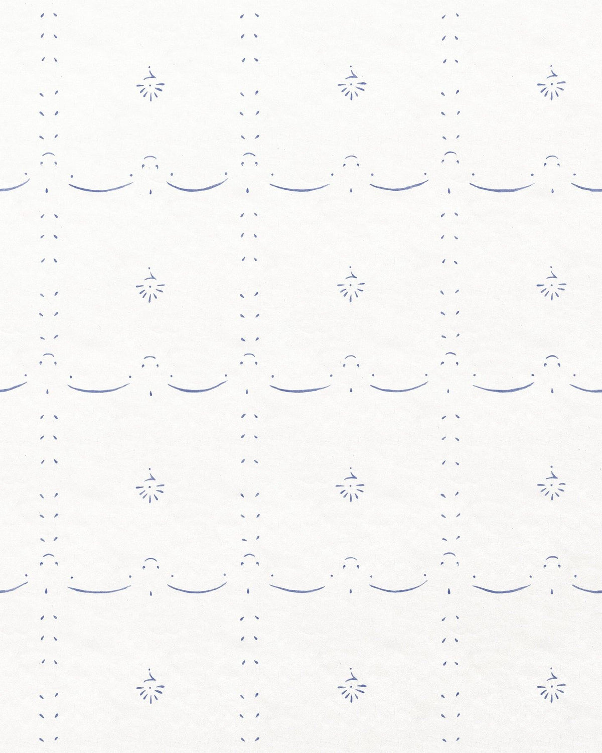 Grand Ditsy Delft Wallpaper in Blue TEST