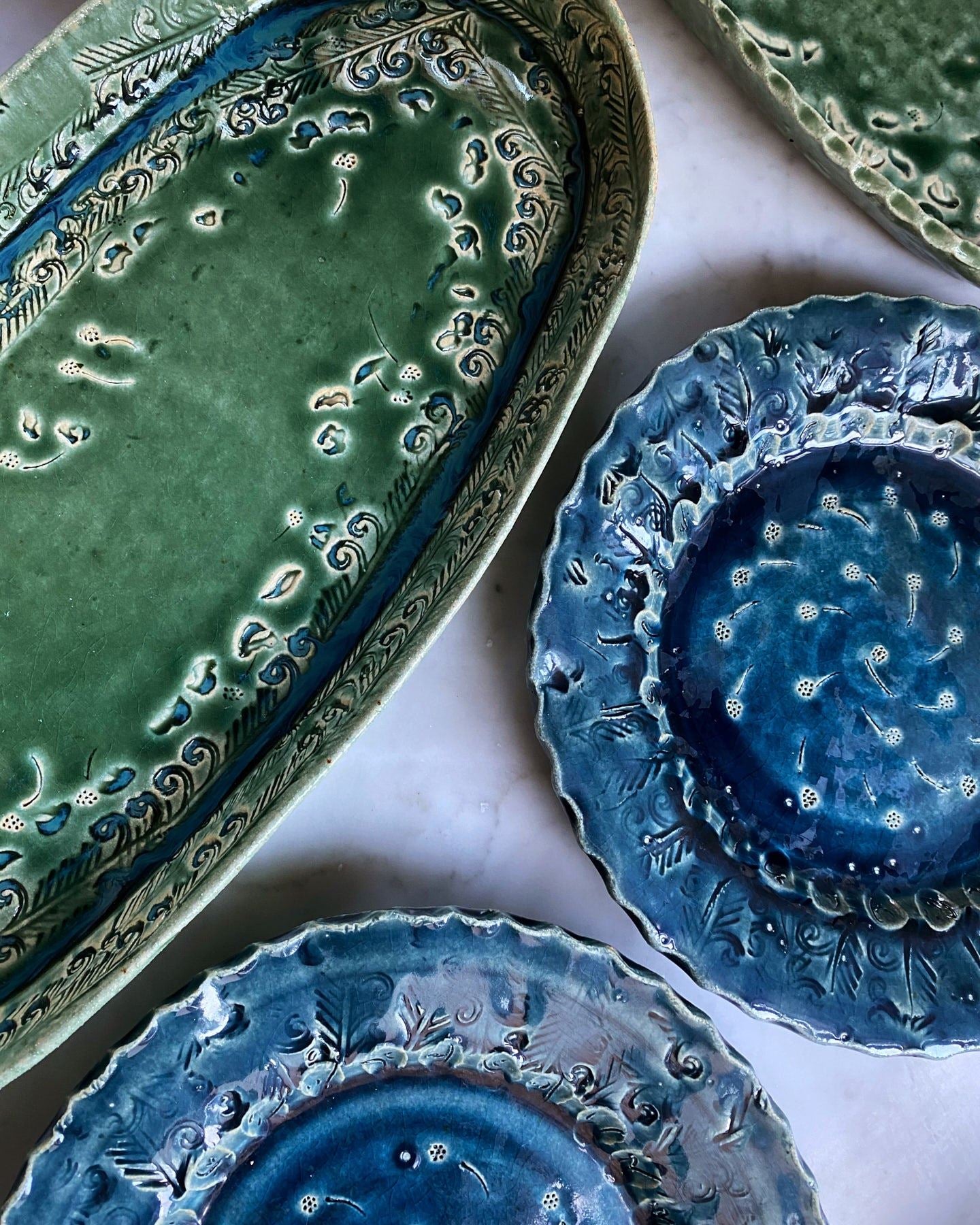 Oval Heirloom Platter - Sea Green (Second)