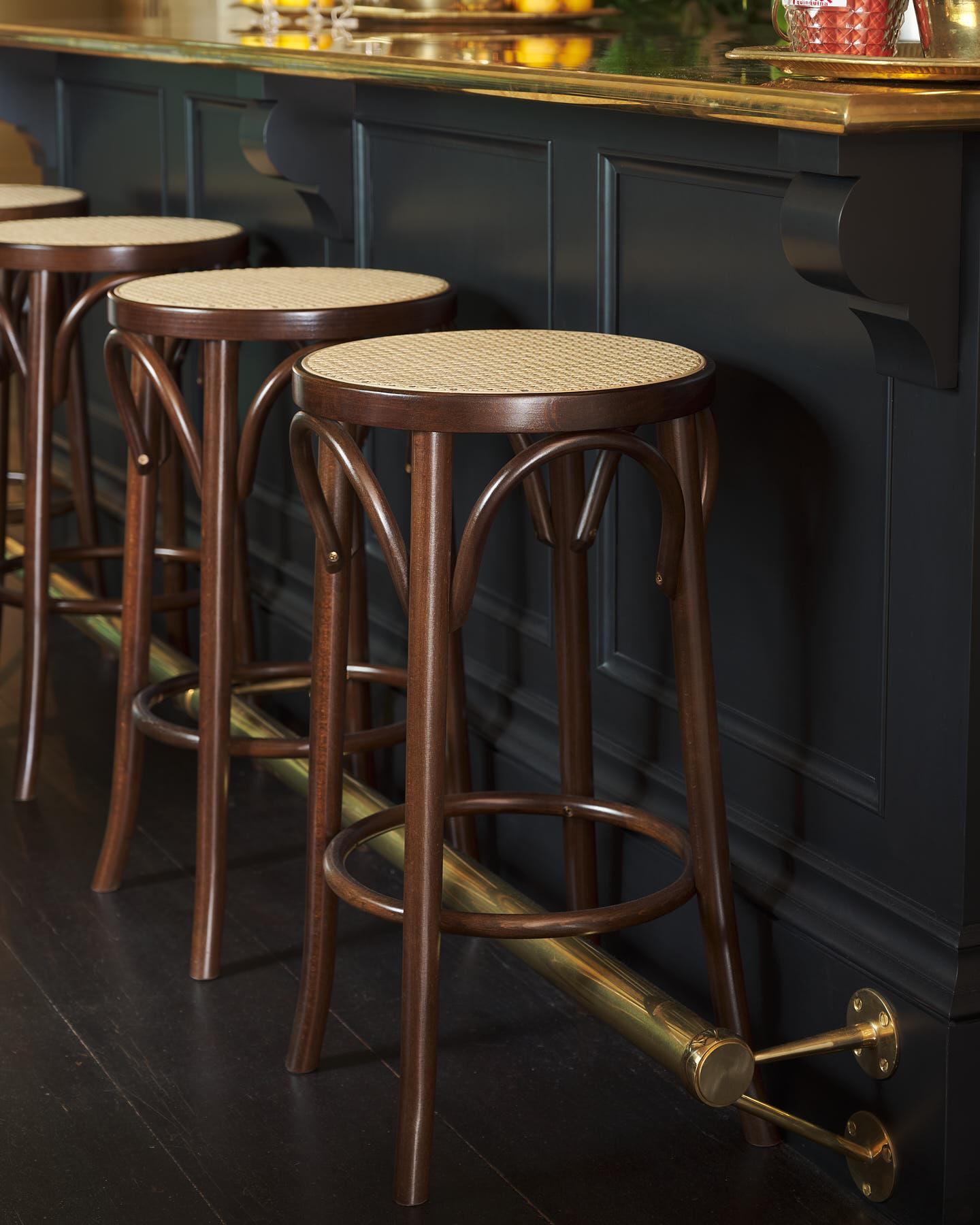 The Woven Top Bentwood Café Stool