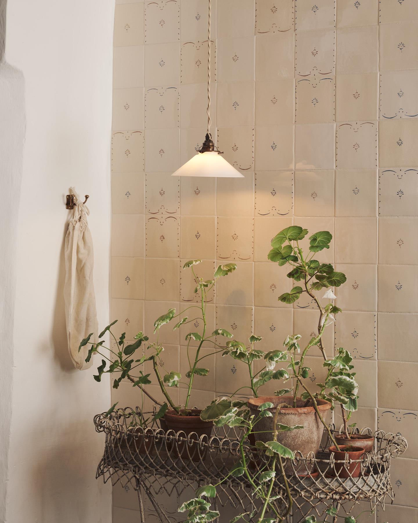 The Mini Milk Glass Pendant Light