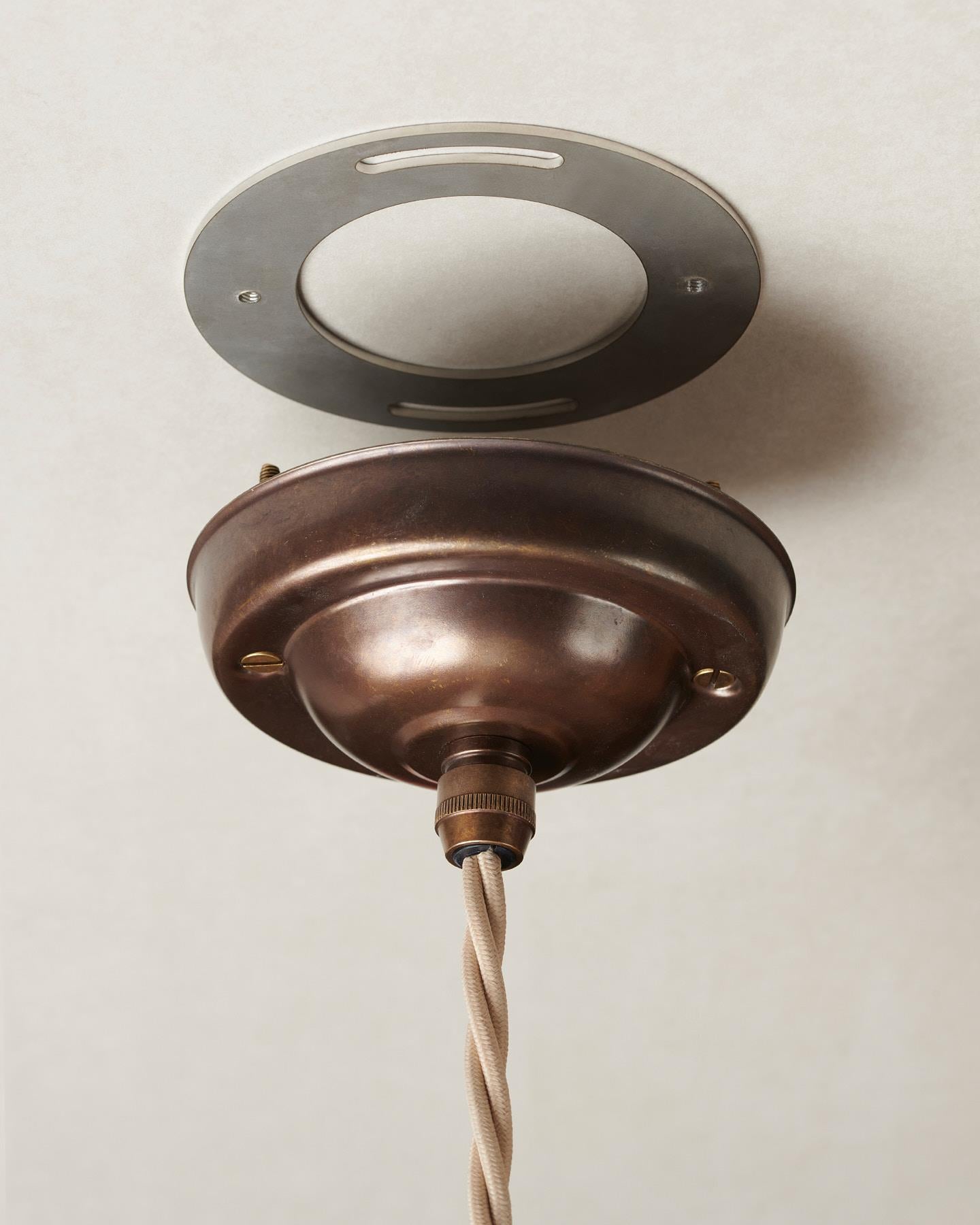 Large Narrow Pleat Porcelain Pendant Light