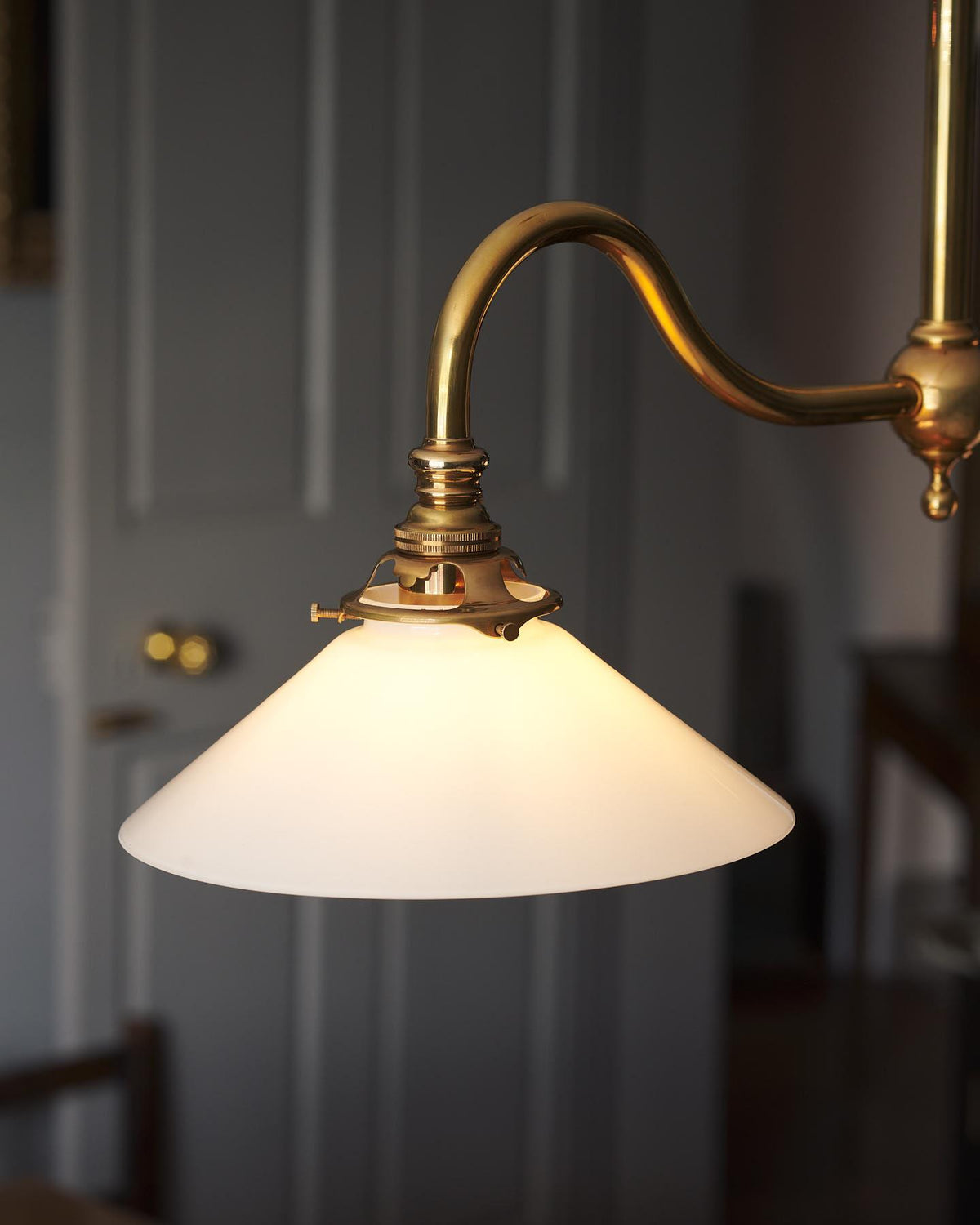 The Petite Heirloom Gaselier Light with Milk Glass Shades - Short TEST