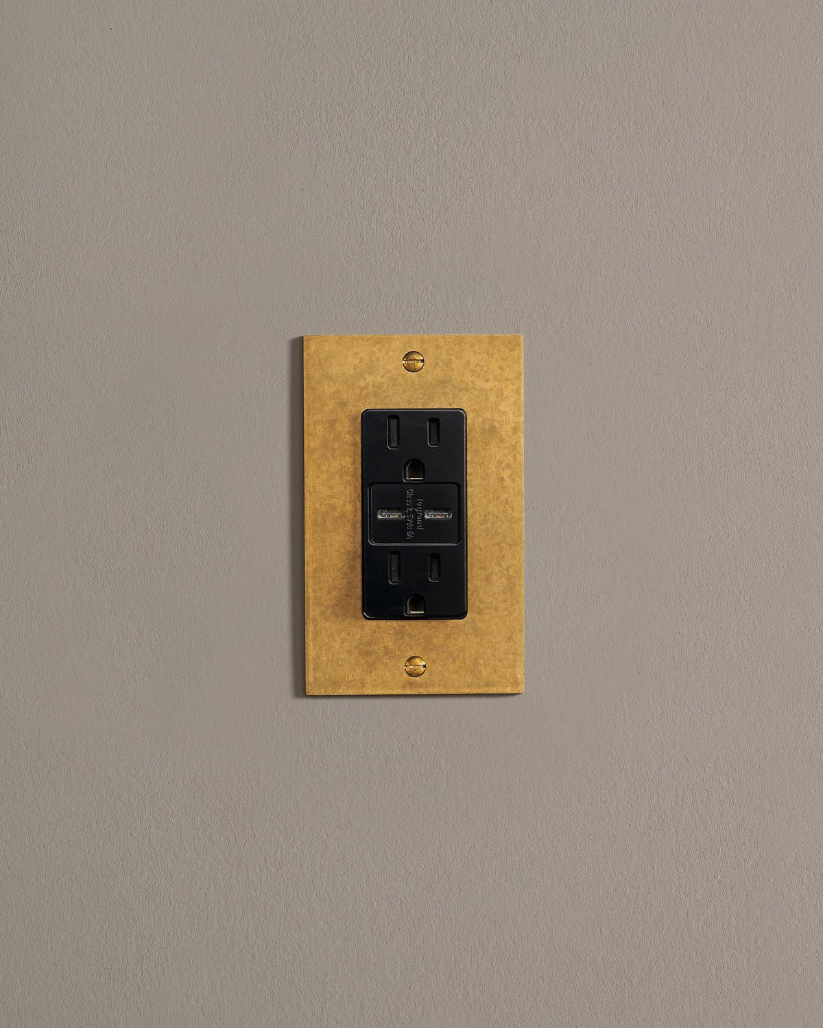 deVOL Aged Brass Decora Plate - 1 Gang TEST