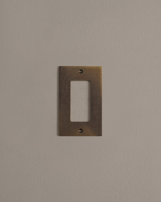deVOL Oxidised Brass Decora Plate - 1 Gang