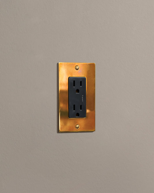 deVOL Heirloom Brass Decora Outlet - 1 Gang