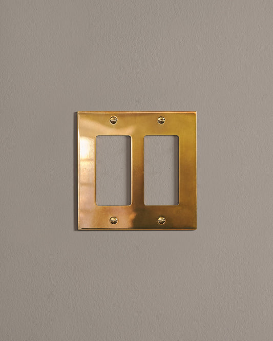 deVOL Heirloom Brass Decora Plate - 2 Gang