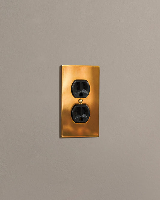 deVOL Heirloom Brass Duplex Outlet - 1 Gang