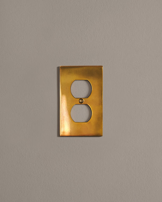 deVOL Heirloom Brass Duplex Plate - 1 Gang