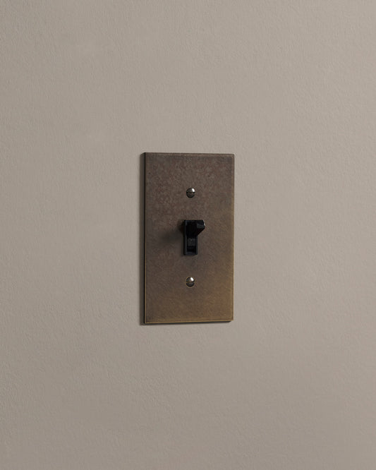 deVOL Oxidised Brass Toggle Switch - 1 Gang