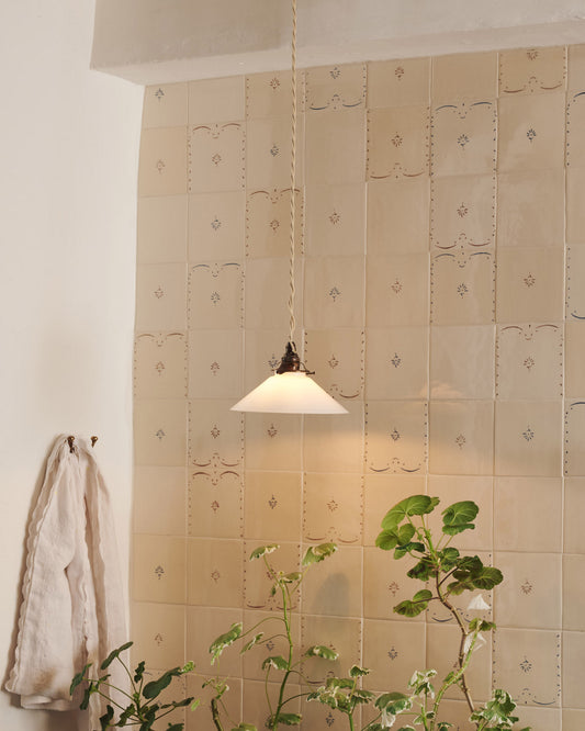 The Mini Milk Glass Pendant Light