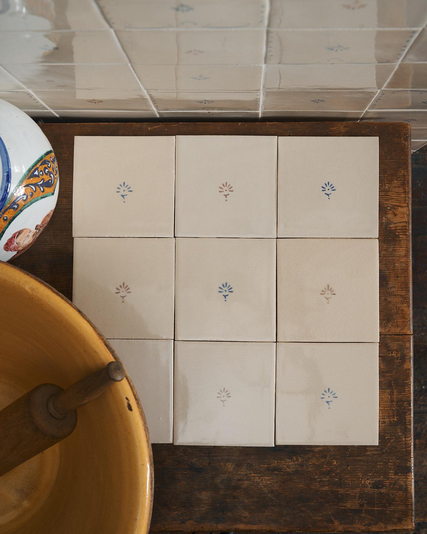Ditsy Delft Tile - Ditsy in Sepia