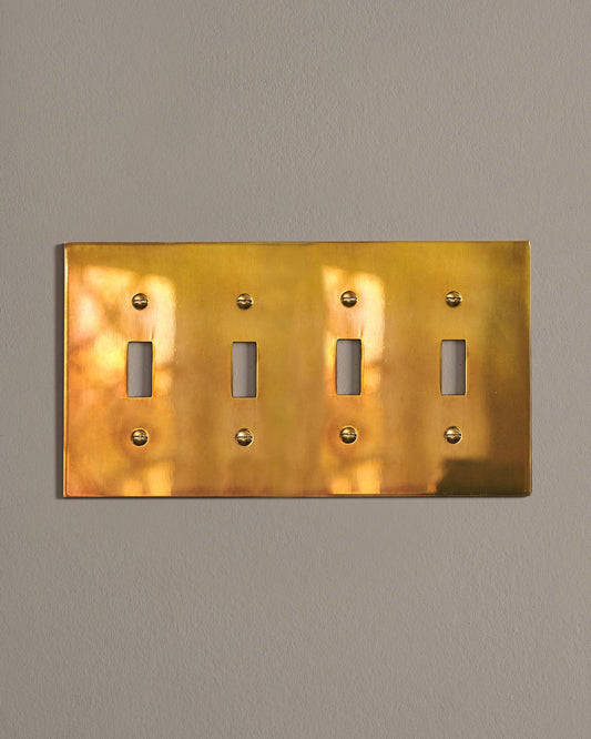 deVOL Heirloom Brass Toggle Switch Plate