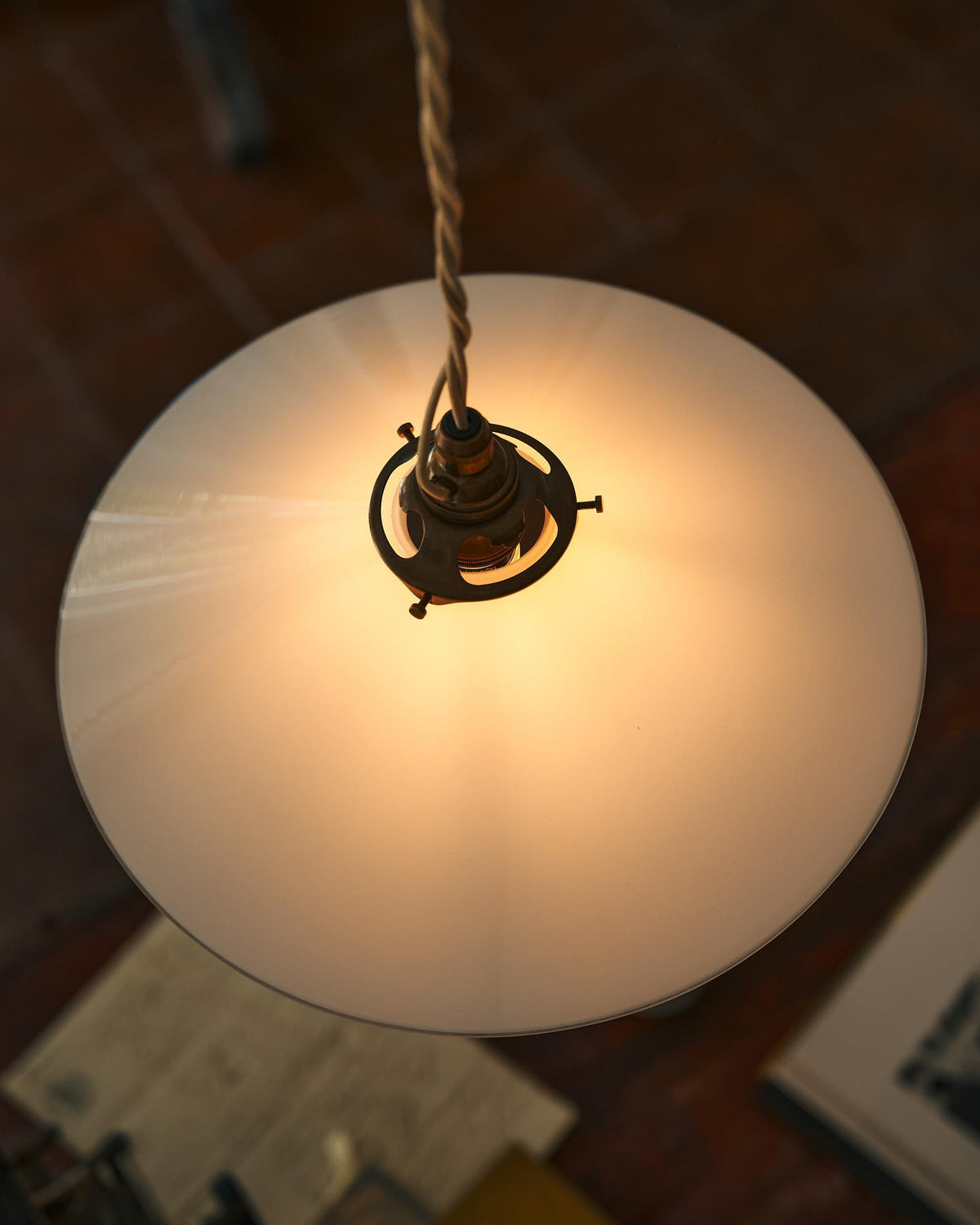 The Milk Glass Pendant Light TEST