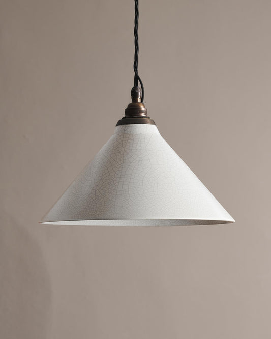 The Crackle Pendant Light - Large, Antiqued Brass