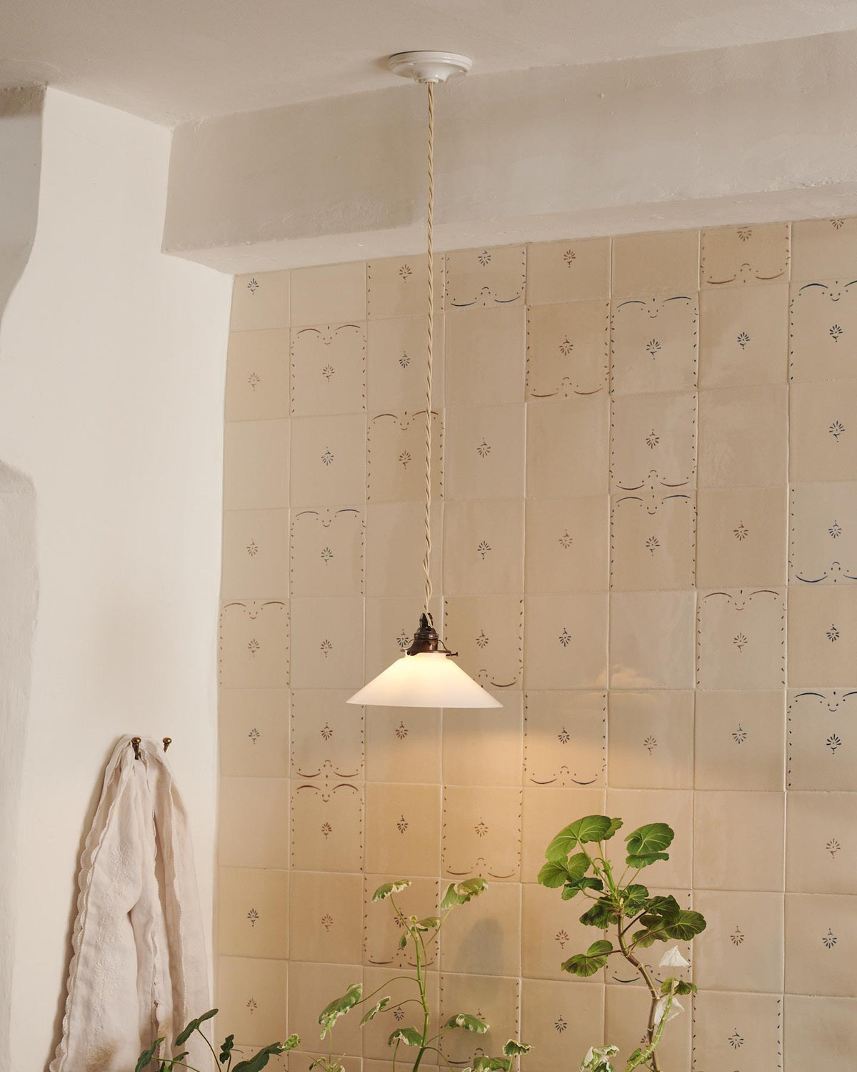 The Mini Milk Glass Pendant Light TEST