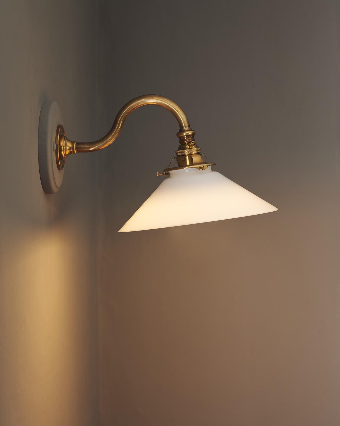 The Heirloom Wall Light with Milk Glass Shade