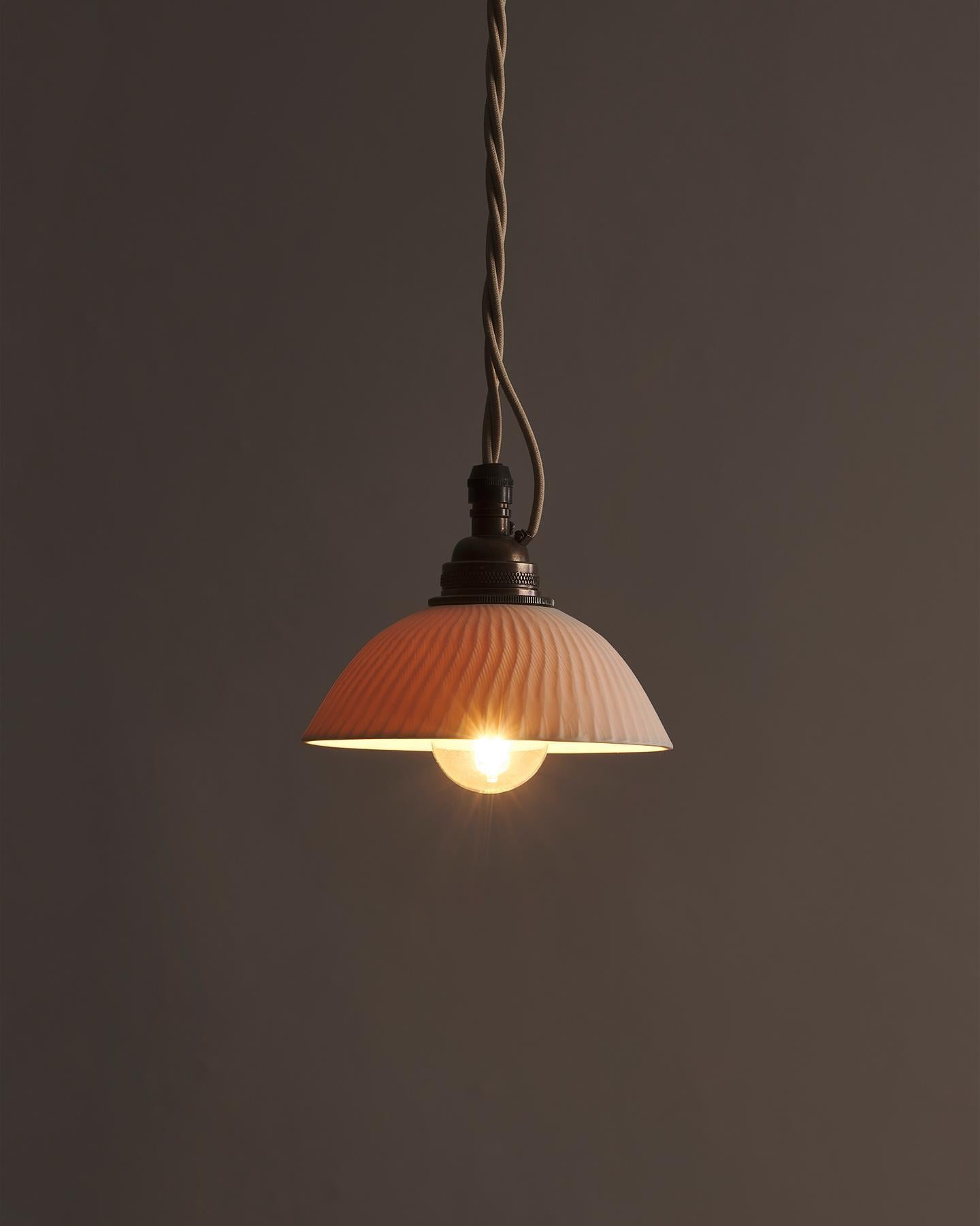 Chattered Rice Bowl Porcelain Pendant Light