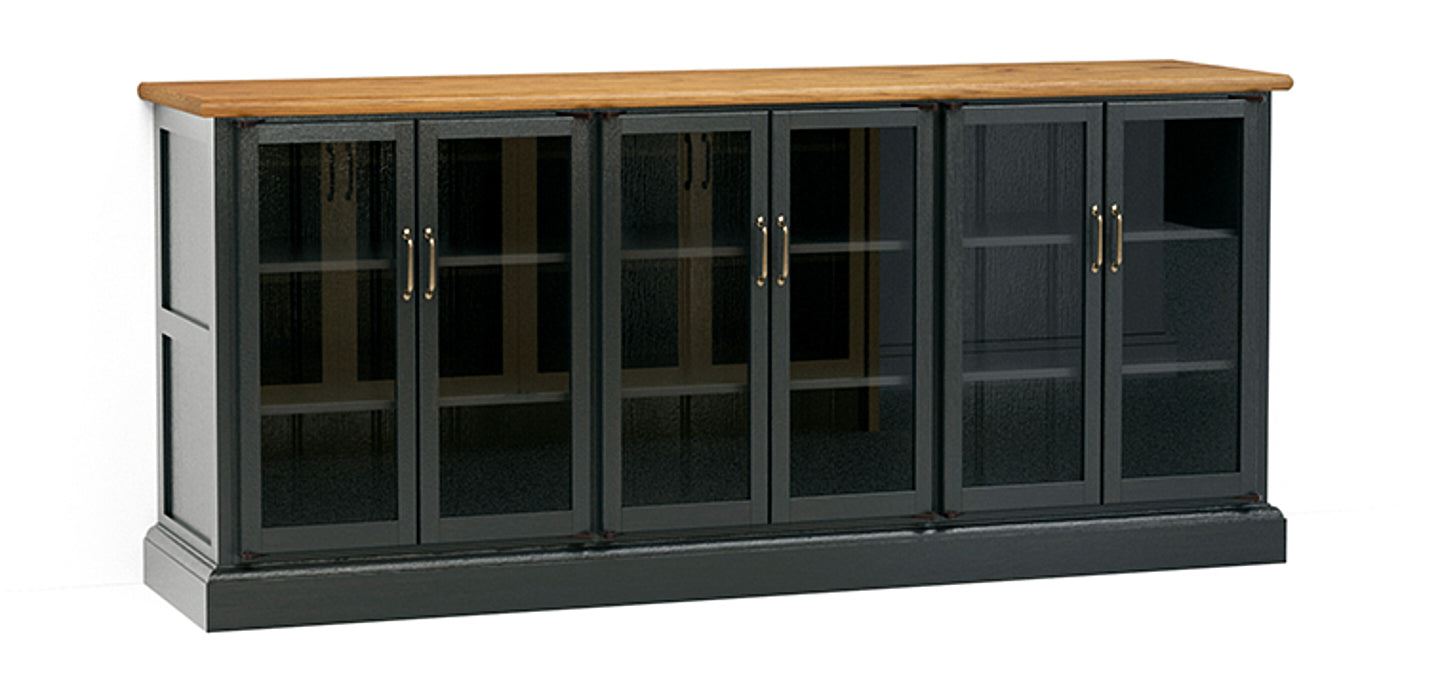 Freestanding Counter with Glazed Double Doors